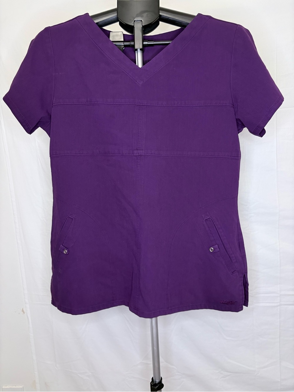 Grey's Anatomy Purple V-Neck Short Sleeve Scrub Top